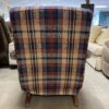 Plaid Rocker w/ Matching Ottoman