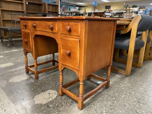 Cherry Wood 5 Drawer Desk