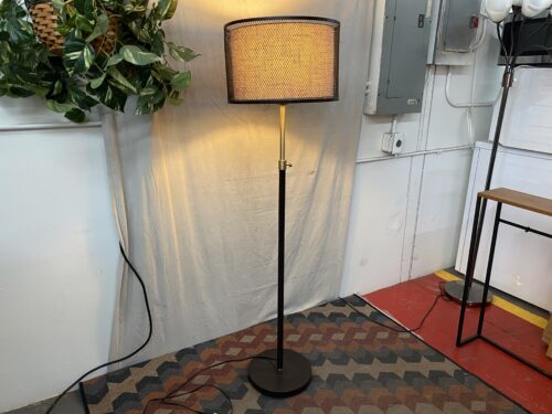Standing Lamp w/ Wire Accent Lamp Shade