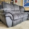 Electric Grey Microfiber 3-Seat Reclining Sofa