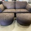 IKEA Tidafors Brown Sofa with 2 Ottomans