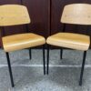 MODWAY Walnut Dining Chair w/ Black legs (Set of 2)