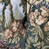 Wingback Chair and Matching Floral Ottoman