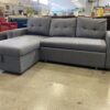 Grey Convertible Storage and Sleeper Sofa
