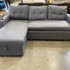 Grey Convertible Storage and Sleeper Sofa