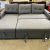 Grey Convertible Storage and Sleeper Sofa