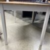 Knotty Pine Dining Table w/ White Legs