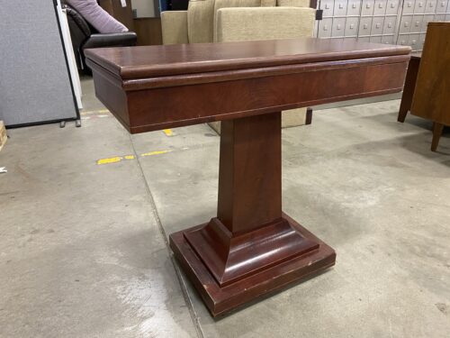 AMERICAN EMPIRE Wooden Pedestal Expandable Card Table