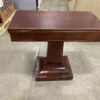 AMERICAN EMPIRE Wooden Pedestal Expandable Card Table
