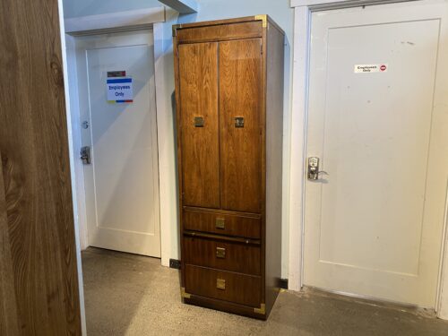 THOMASVILLE Campaign Style Wardrobe w/ Shelf Storage