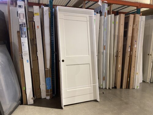 White Framed Shaker Style 2-Panel Door