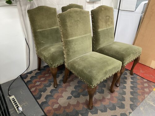 Green Velvet Nailhead Dining Chair (Set of 4)