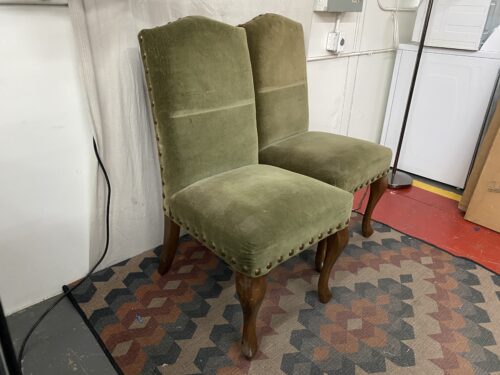 Green Velvet Nail Head Side Chair (Set of 2)