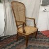 Rattan Wooden Wingback Chair