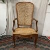 Rattan Wooden Wingback Chair