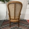 Rattan Wooden Wingback Chair
