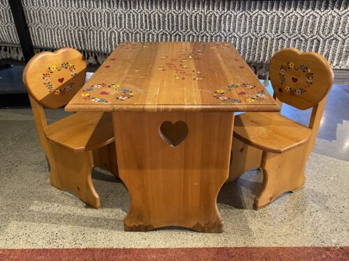 Handmade Children's Table & Chair Set, Solid Wood