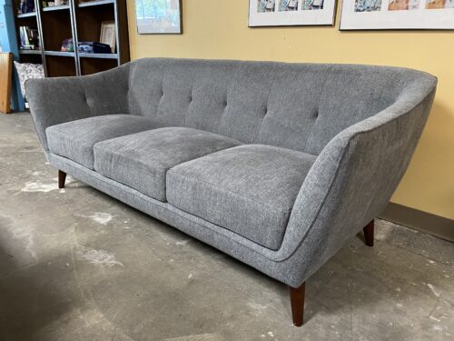 MCM Style Tufted Grey Sofa
