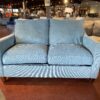 Seasalt Blue Loveseat with Attached Back Pillows