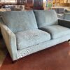 Seasalt Blue Couch with Attached Back Pillows