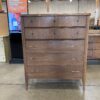 BROYHILL  Vintage Mid-Century Modern Saga Walnut Tall 5 Drawer Dresser