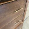 BROYHILL  Vintage Mid-Century Modern Saga Walnut Tall 5 Drawer Dresser