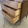BROYHILL  Vintage Mid-Century Modern Saga Walnut Long Dresser with Mirror