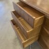 BROYHILL  Vintage Mid-Century Modern Saga Walnut Long Dresser with Mirror
