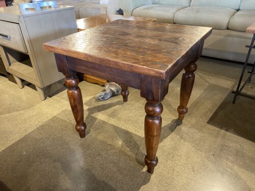 Solid Wood Square Rustic End Table