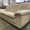 Ivory Soft Leather 3 Seat Sofa