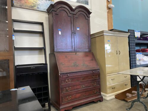 HOOKER FURNITURE Seven Seas Collection, 2 Piece Secretary Desk with Scenic Motif