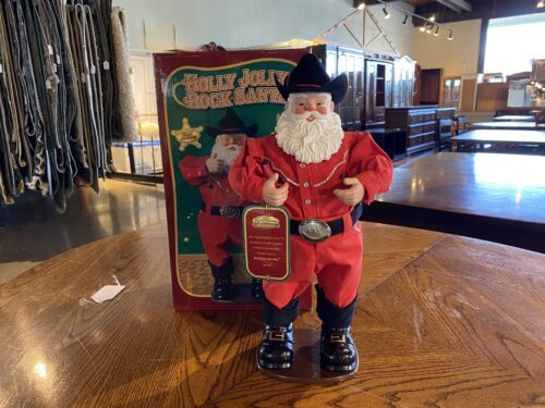 Vintage 1999 In Box Holly Jolly Rock Santa