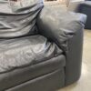 LEATHER FURNITURE CO. Black Leather 3 Seat Sofa