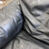 LEATHER FURNITURE CO. Black Leather 3 Seat Sofa