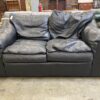 LEATHER FURNITURE CO. Black Leather Loveseat