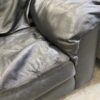 LEATHER FURNITURE CO. Black Leather Loveseat