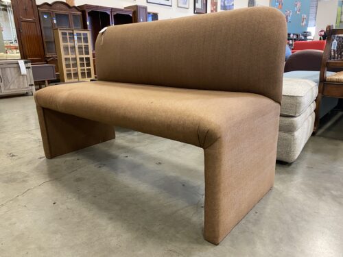 Brown Upholstered Bench Seat