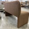 Brown Upholstered Bench Seat