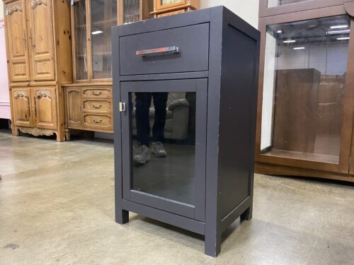 RESTORATION HARDWARE Hutton Glass 34" Single Drawer Cabinet