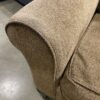 Brown Plush Upholstered 3 Seat Sofa