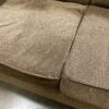 Brown Plush Upholstered Loveseat