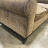 Brown Plush Upholstered Loveseat