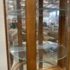 PULASKI Half Round Curio with Glass Shelves and Light