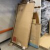 DELACORA King Sized Grey Fabric Headboard