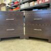DICKSON Dark Walnut 2 Drawer Nightstand with Flush Front (Set of 2)