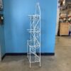 Antique White Metal Baker's Rack with Brass Accents