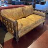 Vintage Spanish Revival Style Sofa with Wood Details