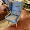 NAUGHTONE Hush Chair with Blue and Grey Geometric Pattern