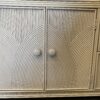 STANLEY Cream Pencil Reed 9 Drawer Dresser Circa 1989
