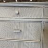 STANLEY Cream Pencil Reed 9 Drawer Dresser Circa 1989